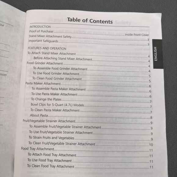 KitchenAid FGA Food Grinder Replacement Parts Cap Wrench Food Pusher Manual - Picture 7 of 14